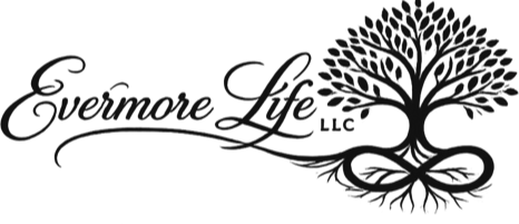 Black monochrome Evermore logo